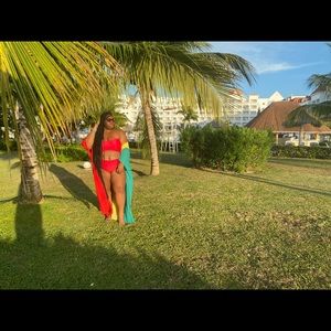 Red Plus size Two Piece Bikini